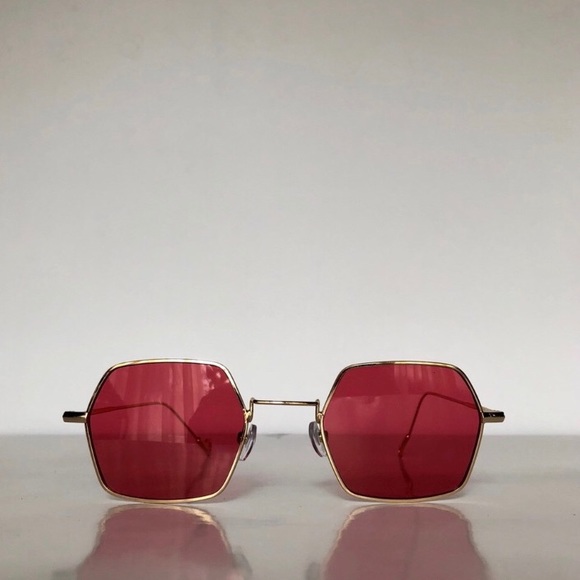 Hexagon Frame Geometric Wired Sunglasses - Picture 1 of 5